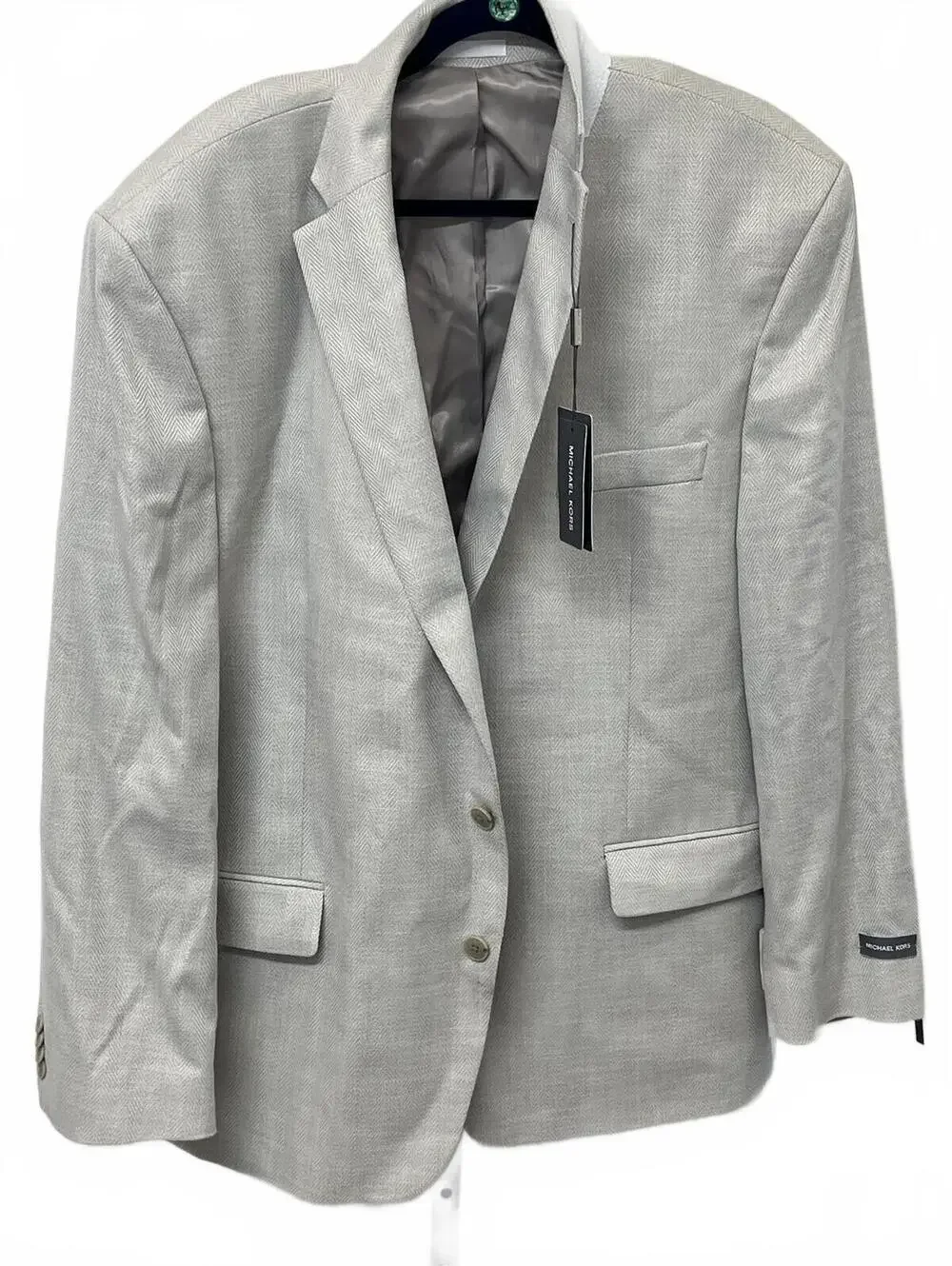 Michael Kors Kent Sport Coat Mens 43R Tan Classic-Fit Solid Fully Lined Stretch